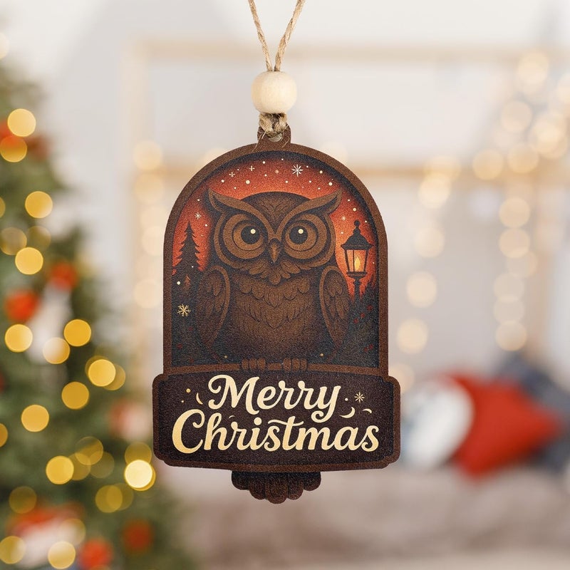 NELXI Owl Ornaments for Christmas Trees 2025, Christmas Ornaments 2025, Decor Bird Ornament, Owl Gifts for Women Men, Animal Lovers Gift, Cute Christmas Decorations - Image 3